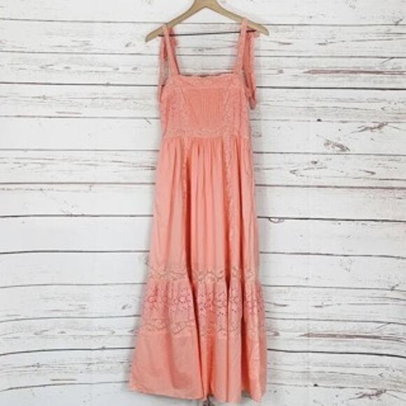 NWT LoveShackFancy 8 Ayala Dress in Peach Blossom - Picture 4 of 9